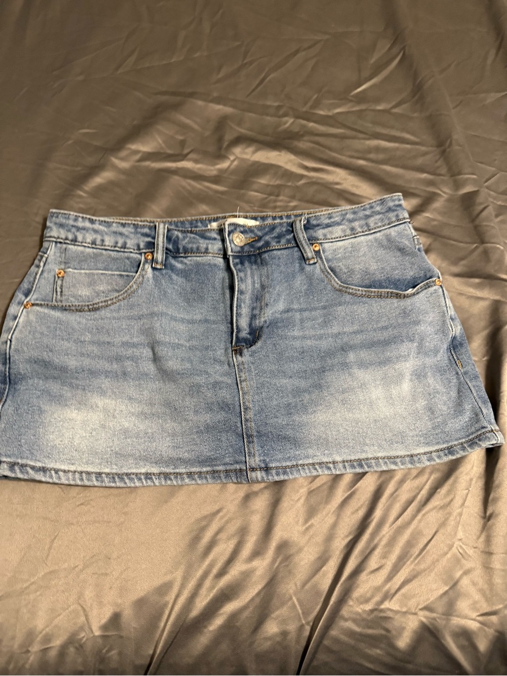 Madden Girl Light Blue Denim Mini Skirt